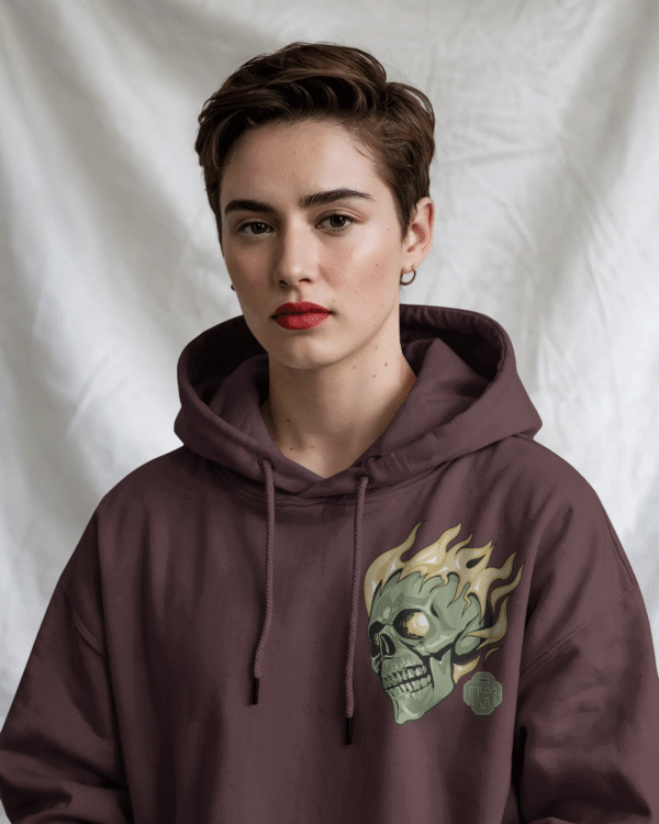 Burning-Skeleton-Oversized Hoodie For Women