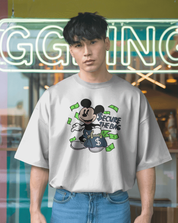 MICKEY WITH MONEY--Over-Size Classic Tee (Men)